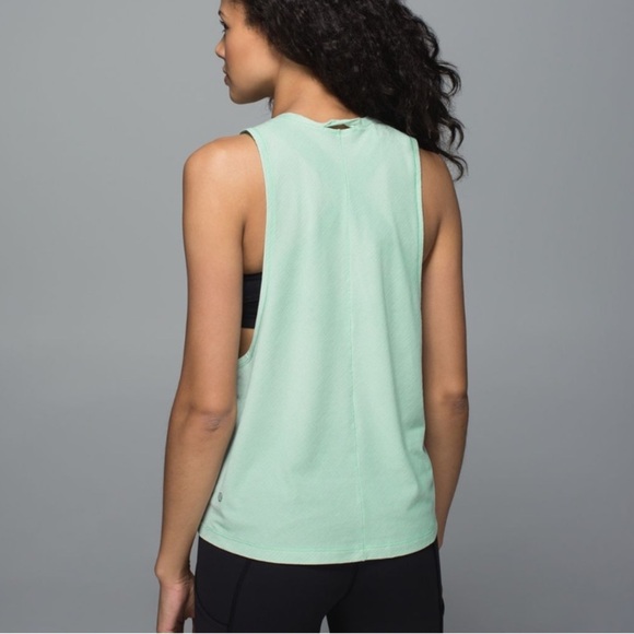 lululemon Cardio Squad Tank Heathered Sea Mist - Picture 3 of 14